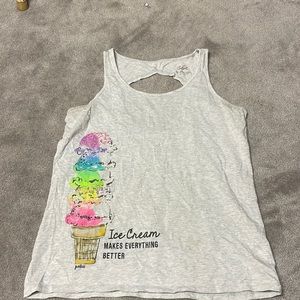 Justice tank top. Size 16. Open back towards the top